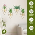 thumbnail image 2 of 4Pcs Hanging Vase Wall Décor Metal Eucalyptus Wall Art Modern Diamond Shape Geometric Room Ornament for Living Room Balcony, 2 of 11