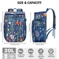 thumbnail image 3 of Cooler Backpack 26 Cans Mushroom Lunch Backpack Leak Proof Travel Camping Lunch Backpack Outdoor Cutlery Backpack for Anglers Family Travelers, 3 of 6