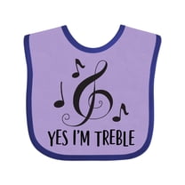 Inktastic Funny Music Yes Im Treble Boys or Girls Baby Bib