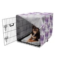 thumbnail image 2 of Butterfly Dog Crate Cover, Surreal Star Patterned Background with Polygonal Butterflies Modern, Easy to Use Pet Kennel Cover for Dogs, 35" x 23" x 27", Purple Pale Blue White, by Ambesonne, 2 of 6