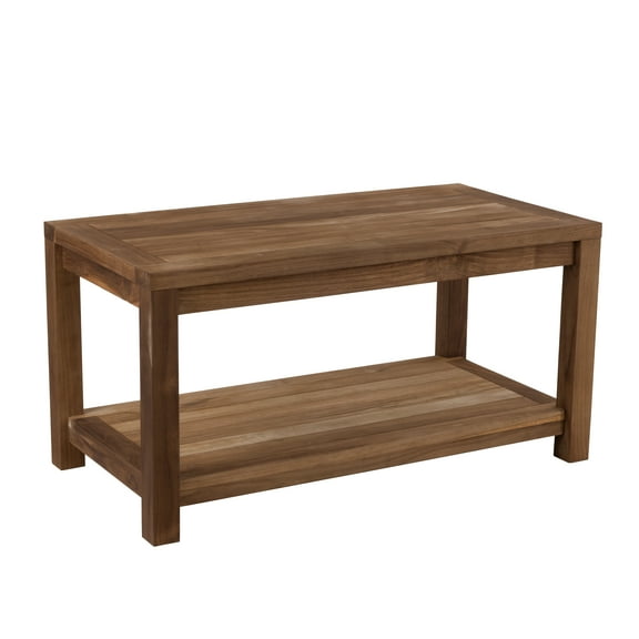 Teak Wood Coffee Table with Storage, 36"x18"x18" | Indoor & Outdoor Furniture