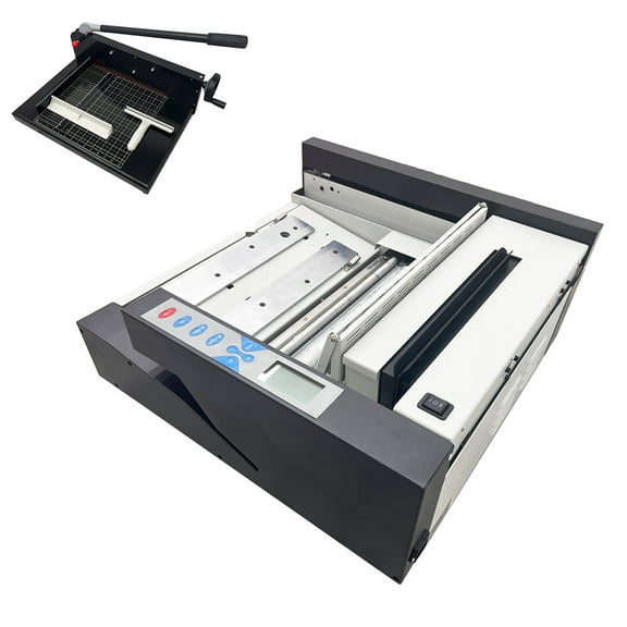 Automatic Book Binding Machine Glue Binder with A4 Paper Cutter