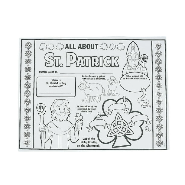 color your own story of st patrick  craft kits  30 pieces