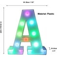 thumbnail image 2 of EONQY Alphabet Letter Lamp, Colorful Light up Letters Led Marquee Letter Lights Battery Powered Light Up Number Sign Night Light for Party Christmas Lamp Home Bar Decoration, 2 of 7