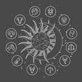 thumbnail image 2 of Women's Lost Gods Celestial Zodiac Symbols  Graphic Tee Charcoal Medium, 2 of 4