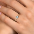thumbnail image 4 of Gem Stone King 14K Yellow Gold Sky Blue Topaz and Lab Grown Diamond Engagement Ring for Women | 0.86 Cttw | Round 5MM | Gemstone November Birthstone | Size 5, 4 of 6