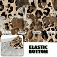 thumbnail image 4 of SCRAWLGOD Fur Cow Leopard Print Brown Beige Futon Cover Armless Sofa Covers Sofa Bed Covers Stretch Futon Couch Cover Sofa Slipcover Thick Stay in Place Furniture Protector, 4 of 7