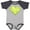 Heather and Navy, variant on Inktastic Tennis Ball in Heart Boys or Girls Baby Bodysuit