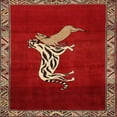 thumbnail image 1 of Ahgly Company Indoor Square Traditional Red Animal Area Rugs, 10' Square, 1 of 6