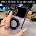 thumbnail image 2 of for iPhone 14 Pro Max Case Clear Magnetic [ Compatible with MagSafe ], Full Camera Protection Slim Thin Soft Plating Back Cover for iPhone 14 Pro Max Phone Case for Women Men - Purple, 2 of 6