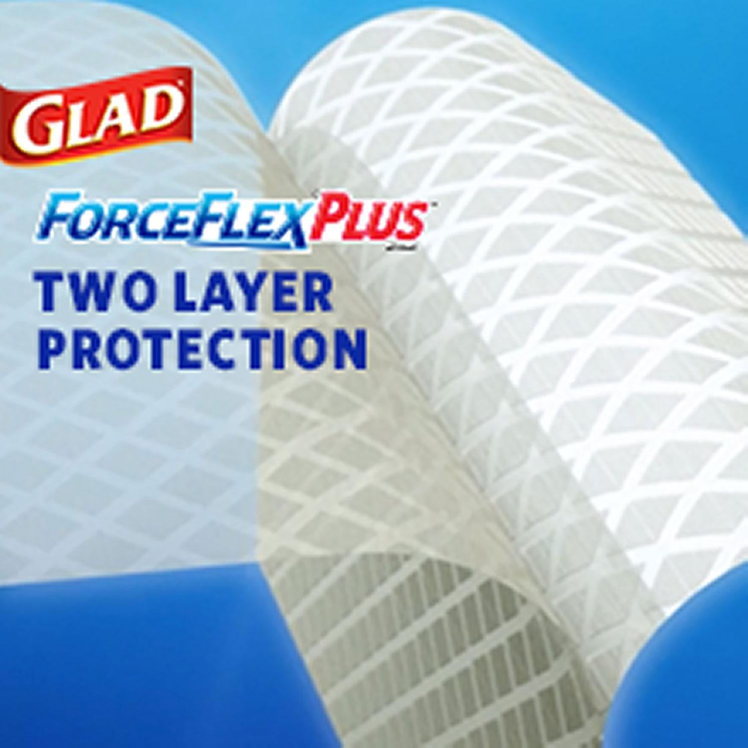 Glad ForceFlex OdorShield Drawstring Trash Bags, Gain Scent, 13 Gallon., 120 Count