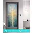 thumbnail image 5 of Window Privacy Film Sunset Ocean Stained Glass Window Film Decorative Sun Block Window Cover Natural Abstract Sea Oil Painting Art Window Clings Static Adhesive Sticker for Bathroom 19.6"x39.3", 5 of 7