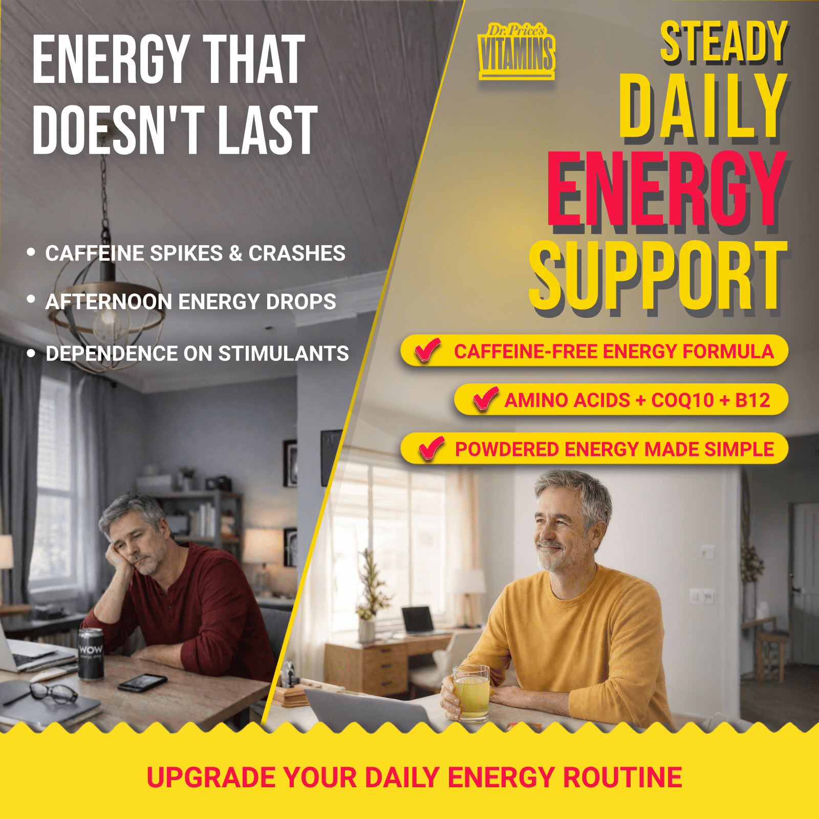 Dr. Price’s Energy Vites – 30 Packets | Amino Acids & Vitamin B12 | Pre-Workout & Daily Use Sugar-Free Energy Powder