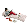 thumbnail image 3 of Cartoon Floor Pillow Lounger Cover, Pattern with Flying Fairies Setting on Moon Riding Swan Stick, Nap Mat Printed Fabric Case for 5 Pillows, 88" x 27", Rose Earth Yellow Pink, by Ambesonne, 3 of 5