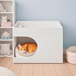 MyZoo Spaceship Gamma: Wall Mounted Cat Bed Open on the Left
