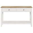 thumbnail image 6 of Pemberly Row 1-Shelf Rectangular Wood Sofa Table in Brown and White, 6 of 11