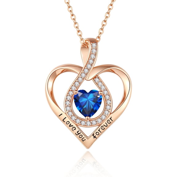 925 Sterling Silver Infinity Jewelry for Women Heart Birthstone Necklace for Women Mother's Day Valentine's Day Anniversary Jewelry for Her