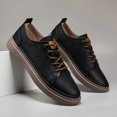 thumbnail image 4 of Men's Low-Top Lace-Up Casual Sneakers Flat Sole Stitched Detail Comfort Walking Shoes for Daily Commute, 4 of 7