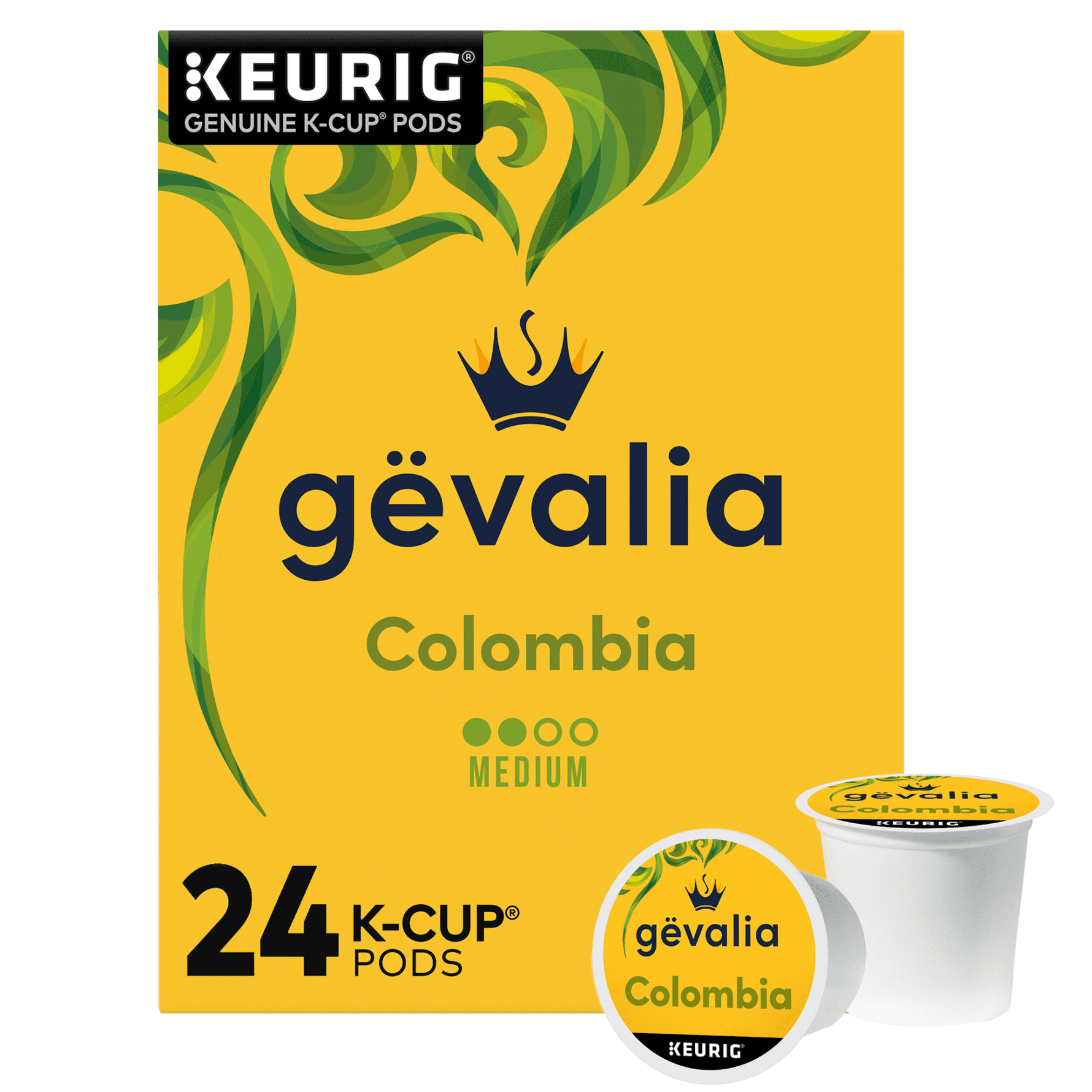 (4 pack) Gevalia Colombian Coffee K-Cup Pods, 24 ct Box