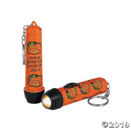 Religious Pumpkin Flashlight Key Chains