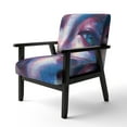 thumbnail image 2 of Designart "Close Up Of A Turquoise Blue Eye" Upholstered Glam Accent Chair and Arm Chair, 2 of 5