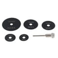 thumbnail image 3 of Circular Saw Blade, 20000RPM 6Pcs Black Cutting Saws Disc Various Sizes High Speed Steel With 1/8in Rotating Tool Shaft For Metal, 3 of 8