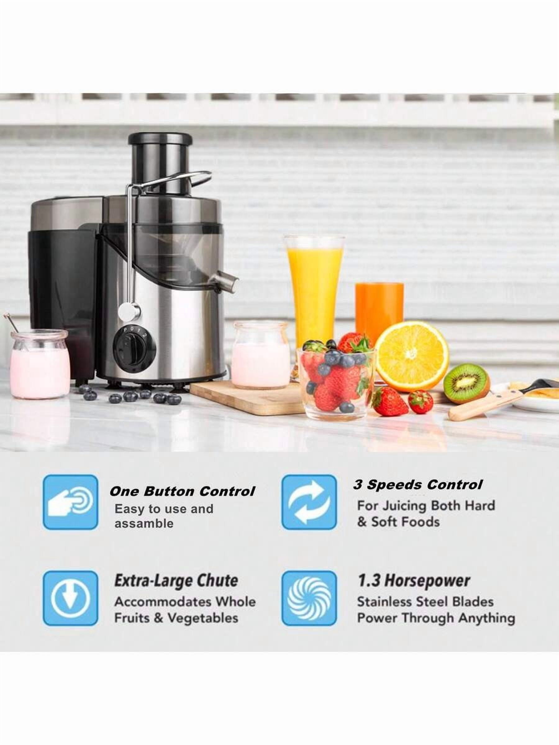 XX Juicer Machines, 3" Wide Mouth Juicer Extractor, For Vegetable And Fruit With 3-Speed Setting, 400W Motor, Easy To Clean