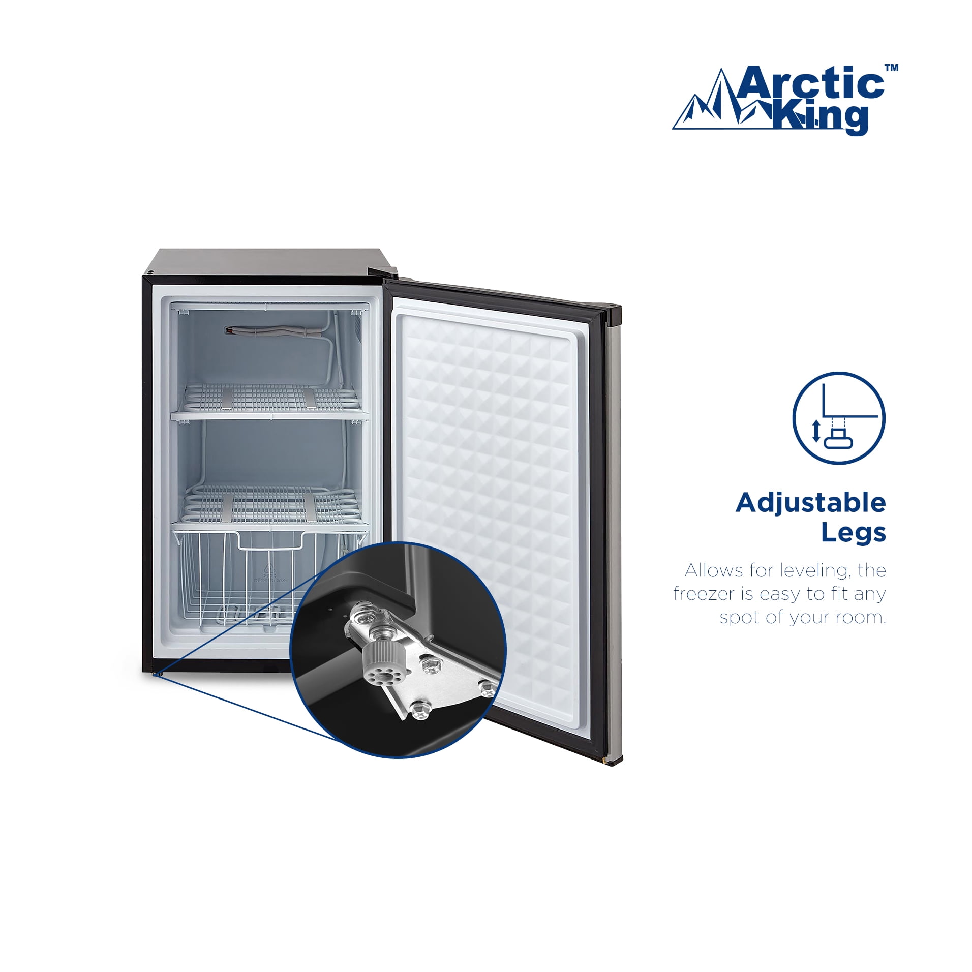 Buy Arctic King 3.0 Cu ft Upright Freezer, Stainless Steel Online at
