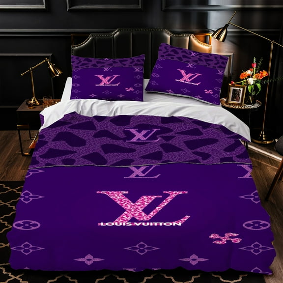 3-Piece Duvet Cover Set - Purple & Pink Floral Pattern Luxurious Bedding for Stylish Bedrooms