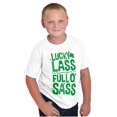 thumbnail image 4 of St Paddy's Lucky Lass Full O Sass Crewneck T Shirts Boy Girl Teen Brisco Brands S, 4 of 6
