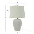 thumbnail image 4 of Nourison 23" Grey Unglazed Ceramic Rustic Urn Lamp for Bedroom, Living Room, Dining Room, Office, 4 of 8