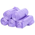thumbnail image 4 of 5 Rolls Portable Garbage Rubbish Trash Bags With Handle for Home Office Kitchen (Purple), 4 of 8