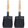 thumbnail image 1 of Garden Shovel Black Iron Wood 2Pcs Square Blade Simple Design, 1 of 5