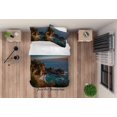 thumbnail image 2 of 3D Montaña Mar Paisaje Funda nórdica Set Ropa de cama Set Funda nórdica Fundas de almohada, 2 of 3