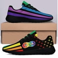 thumbnail image 6 of Unisex Rainbow Sneakers, LGBT Shoes for Men Women Lightweight Breathable Running Shoes Black Size 9, 6 of 7