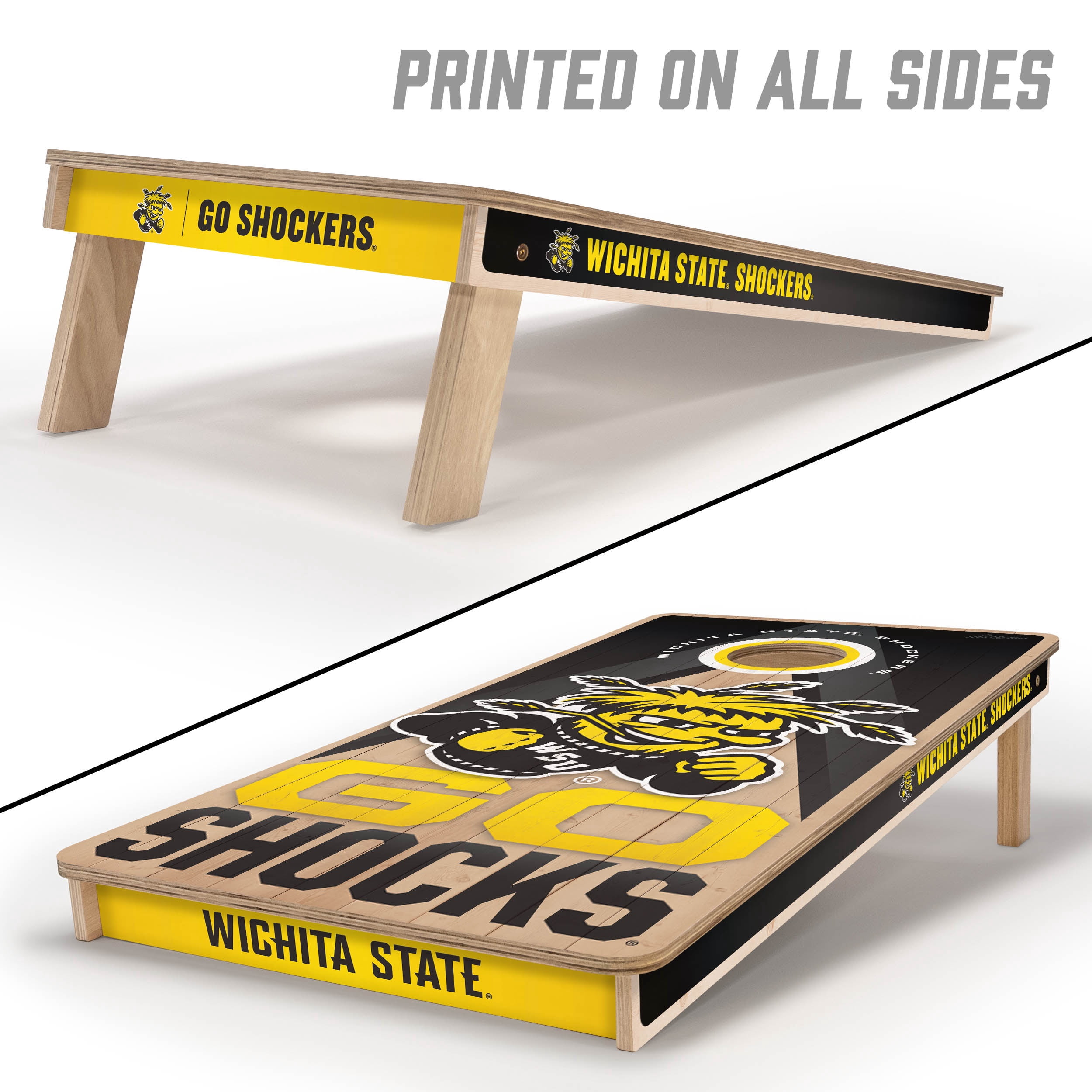 YouTheFan NCAA Wichita St Shockers 2X4 Slogan Series Cornhole NO BAGS