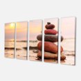 thumbnail image 2 of Pierres Pyramide sur Sable Symbole Zen - Impression sur Toile Paysage, 2 of 3