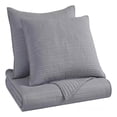 thumbnail image 5 of Set Colcha 3 Piezas Ligera Extra Suave Gris King B.KIND & BEYOND King Size, 5 of 5