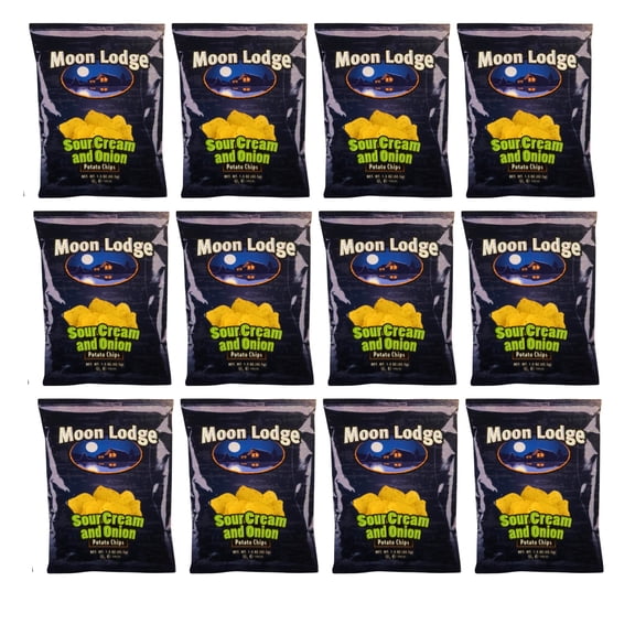 Moon Lodge Potato Chips Sour Cream and Onion 12 Pack 1.5 oz