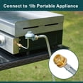 thumbnail image 4 of 5FT Propane Hose Adapter 1lb to 20lb, Compatible with Coleman Camping Stove, Mr. Heater Buddy Heater, Blackstone Griddle, and More, Connects to 5-100lb Tank, 4 of 8