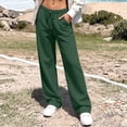 thumbnail image 7 of ClodeEU Women's Drawstring Wide Leg Sweatpants,Soft Casual Lounge Pants with Pockets ,Women's Plus L, 7 of 7