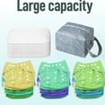 thumbnail image 3 of Bolsa de pañales colgante impermeable, bolsas secas húmedas reutilizables para pañales de tela para bebés, 3 of 5