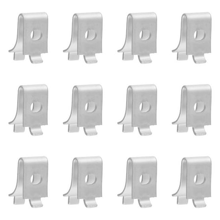 Worgeous Adjustable Shelf Clips Silver 50Pcs 1.2X1.2X0.6In