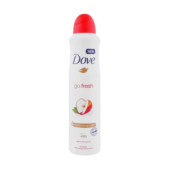 Dove Go Fresh Apple & White Tea, Women's Anti Perspirant Deodorant Aerosol Spray 250ml (8.45 fL Oz)