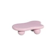 thumbnail image 5 of Coffee Tables 40 Inch Cloud Shaped Coffee Table, Low Coffee Table with 3 Ball Legs for Living Room, Pink,Wooden Coffee Tables, 5 of 7