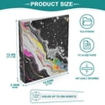 thumbnail image 3 of FORMRS 3 Ring Binder 1.5 inch with Pockets Set of 2 Clip Board 200 Sheets Capacity, Colorful White, 3 of 8