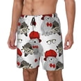 thumbnail image 2 of Fotbe Rabbit And Hedgehog Men’s Swim Trunks Quick Dry Swim Shorts Board Shorts with Mesh Lining-Medium, 2 of 9