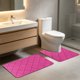 thumbnail image 4 of Juego de alfombras para inodoro con base antideslizante de látex en forma de U – Alfombra absorbente de secado rápido para baño, ducha, bañera y lavabo – Alfombra de baño lavable, 4 of 6