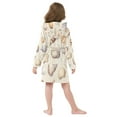 thumbnail image 7 of FORMRS Niños Bathrobe Unisex Hooded Robe Soft Plush Pajamas Sleepwear, Size 7-9T, Watercolor Seashells, 7 of 7