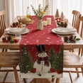 thumbnail image 2 of Smile Snowman Christmas Table Runner 13 x 72 Inch, Red, Seasonal Winter Xmas Holiday Kitchen Dining Table Decoration for Indoor Outdoor Home Party Decor, 2 of 6